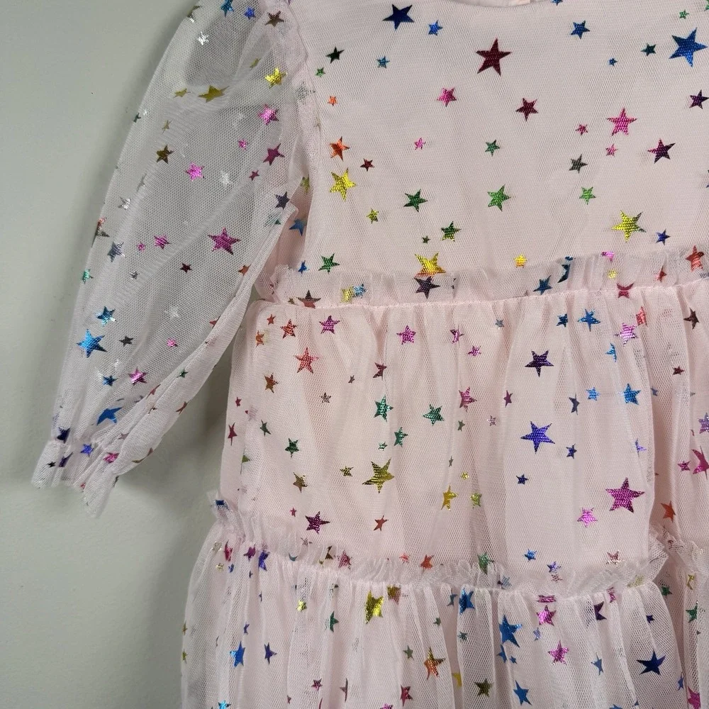 Purple Rose Kids Dress‎ Tutu Star Girl Baby Pink 6-9 Months Sheer Layered Party